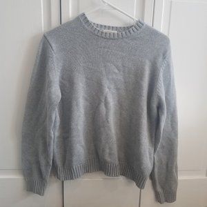 L.L. Bean Gray Sweater Cotton Crewneck